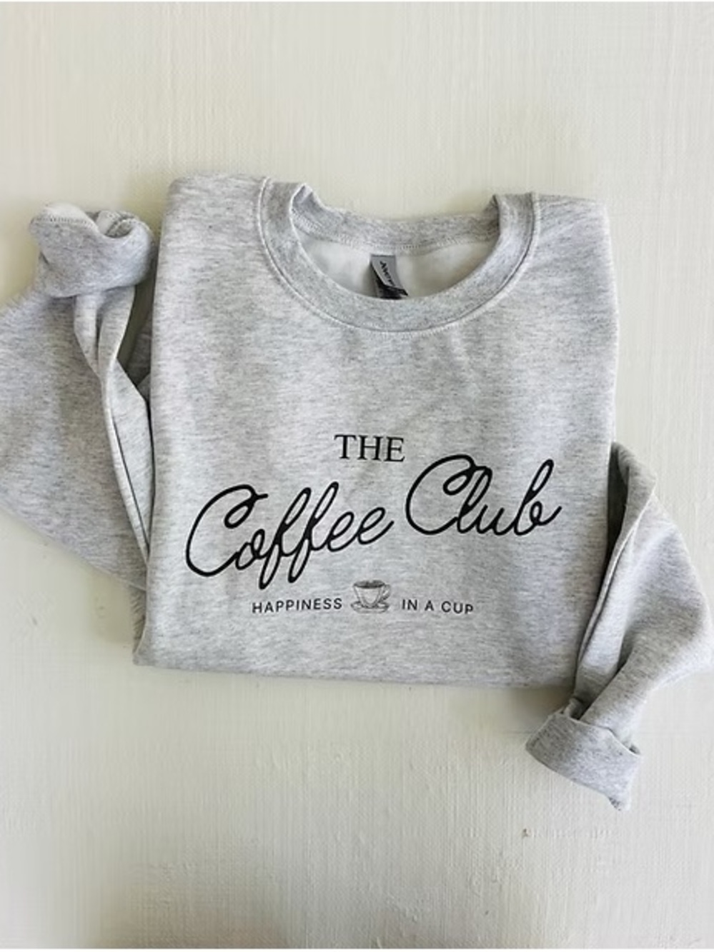 The Coffee Club Graphic Sweatshirt - Light Heather Gray